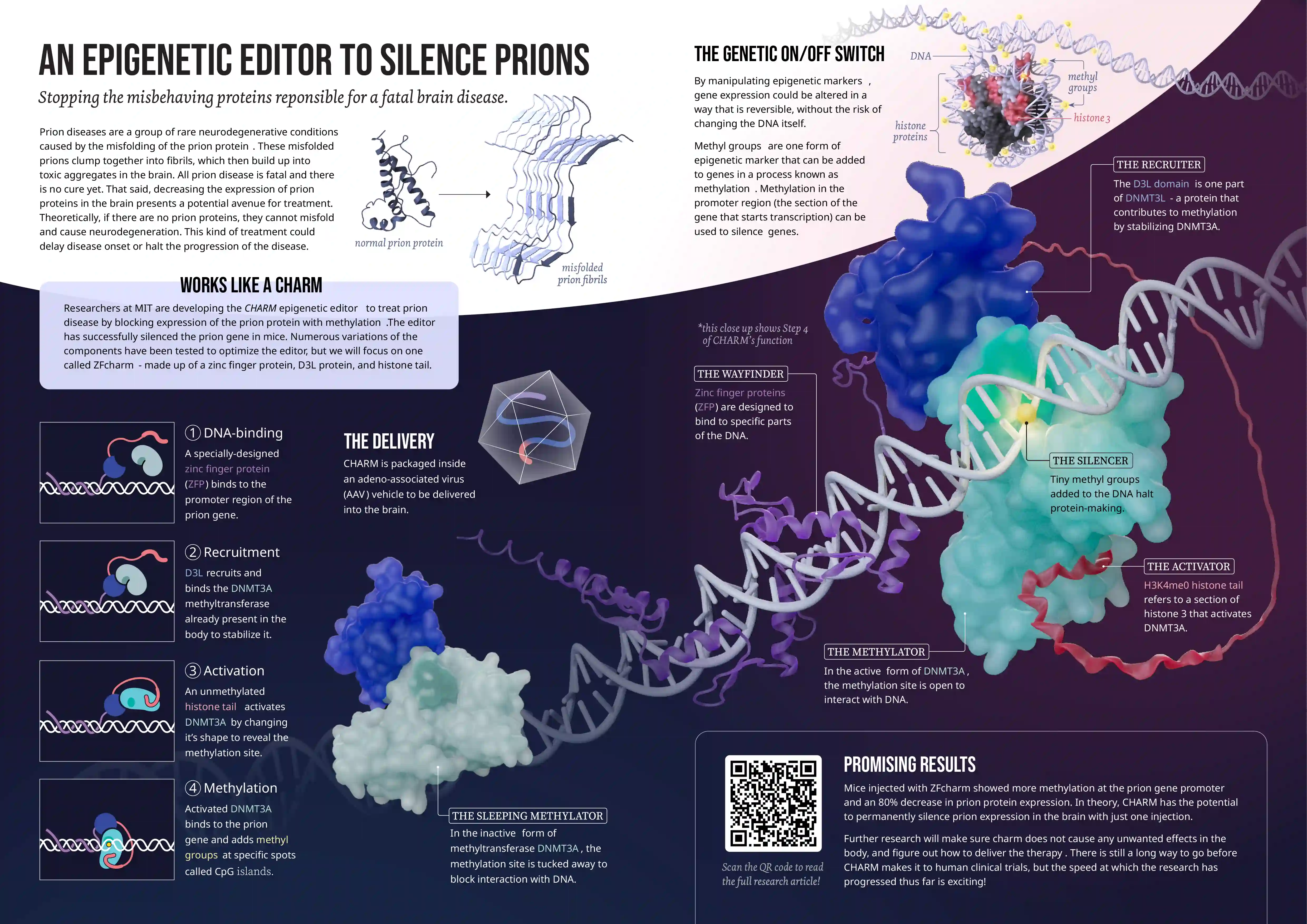 Molecular visualization magazine spread
